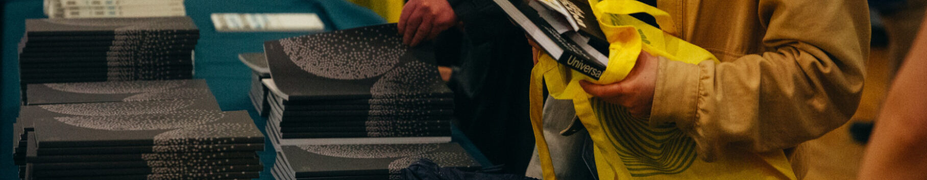 People looking at giveaways