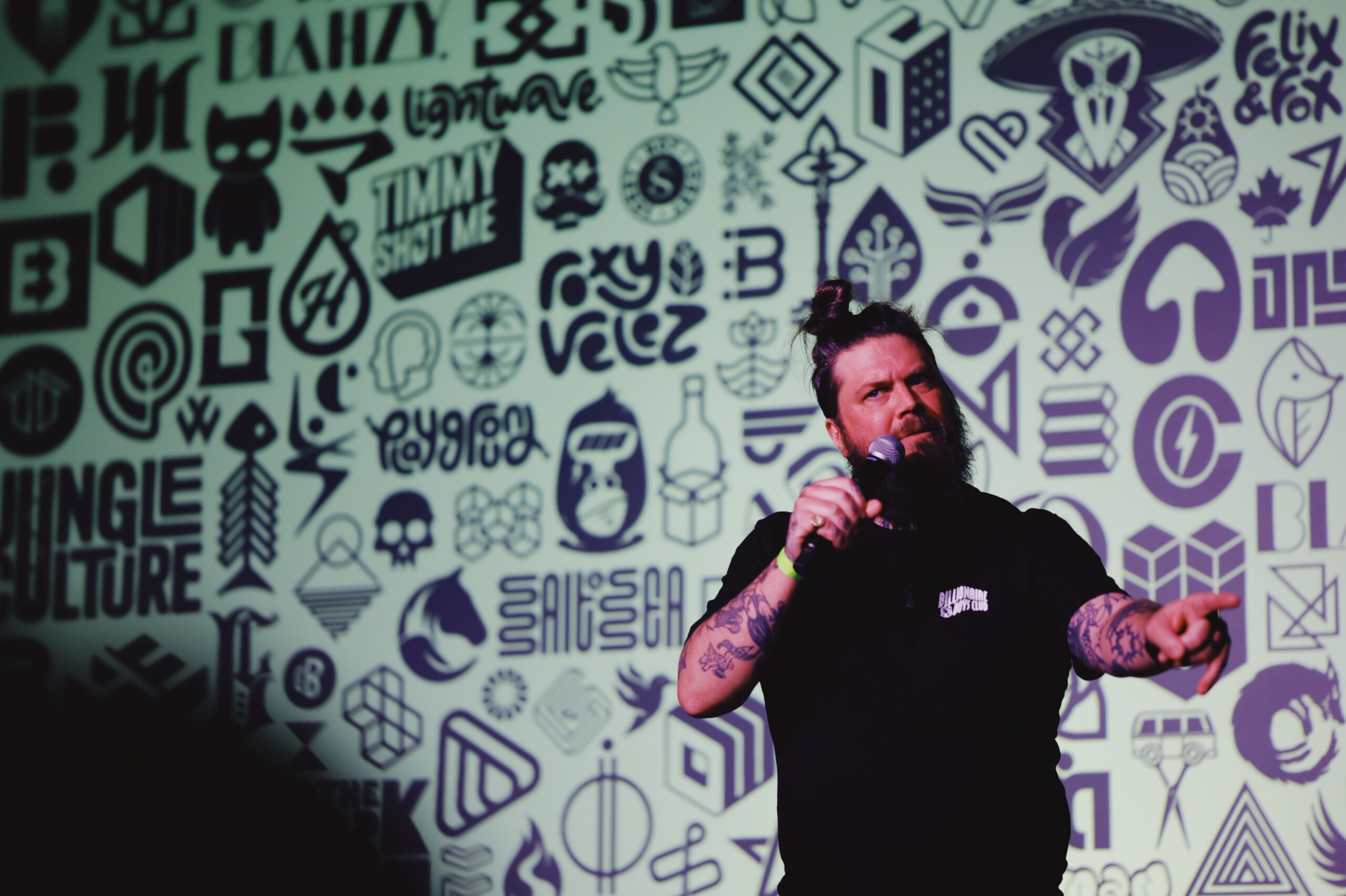 James Martin speaking at an event.