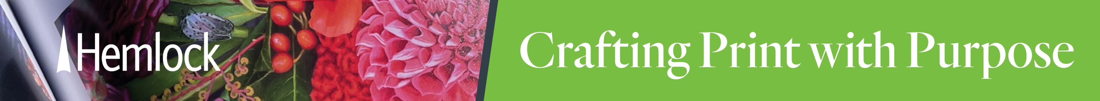 Ad: Hemlock, Crafting Print with Purpose